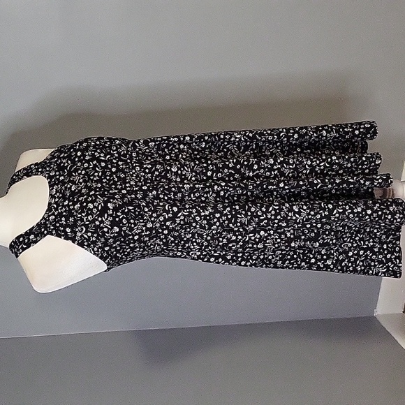 Krimson Klover Black White Floral Padded Shelf Bra Hidden Pocket Sundres Size L - Picture 2 of 15